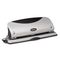 Swingline 12-Sheet Easy View Desktop Punch, Three Holes, 9/32" Holes, Black/Silver SWI74063