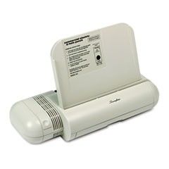 Swingline 28-Sheet Commercial Electric Two-Hole Punch, Fixed 1/4" Holes, Platinum SWI74532