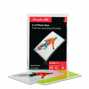 Swingline GBC 3747322 LongLife Thermal Laminating Pouches, 5 mil, 4 1/4 x 6 5/16 (Pack of 10)