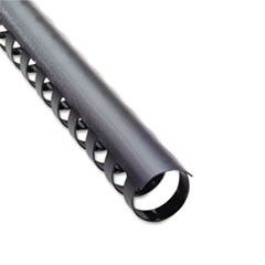 Swingline GBC CombBind Premium Matte Spines, 1/2" Diameter, 85 Sheet Capacity, Black, 100/Pack GBC4090310
