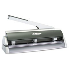 Swingline Optima Low Force Two- and Three-Hole Punch, 20-Sheet Capacity, Silver SWI74033