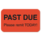 Tabbies Medical Labels for Past Due, 7/8 x 1-1/2, Orange, 250/Roll TAB01350