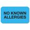 Tabbies "No Known Allergies" Medical Labels, 7/8 x 1-1/2, Light Blue, 250/Roll TAB01510