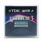 TDK 1/2" Ultrium LTO-3 Cartridge, 2200ft, 400GB Native/800GB Compressed Capacity TDK27791