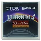 TDK 1/2" Ultrium LTO-4 Cartridge, 2600ft, 800GB Native/1.6TB Compressed Capacity TDK48989