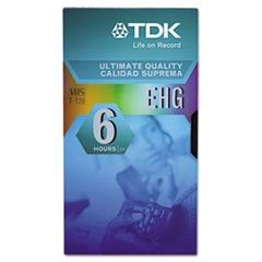 TDK High Grade VHS Videotape Cassette, 6 Hours TDK30120