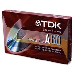 TDK Standard Grade Audio & Dictation Cassette, Normal Bias, 60 Minutes (30 x 2) TDK20090