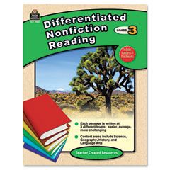 Teacher Created Resources Differentiated Nonfiction Reading, Grade 3, 96 Pages TCR2920