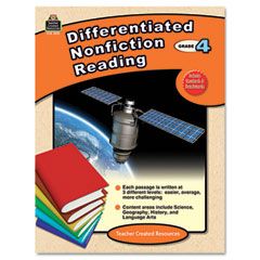 Teacher Created Resources Differentiated Nonfiction Reading, Grade 4, 96 Pages TCR2921