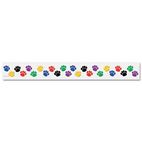 Teacher Created Resources Paw Prints Border Trim, 3" x 35" Panels, Paw Prints, 12/Pack TCR4641