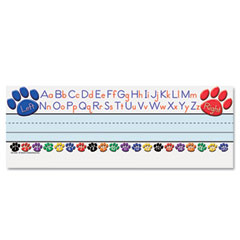Teacher Created Resources Paw Prints Left/Right Alphabet Nameplate, 11 1/2" x 3 1/2", 36/Pack TCR4040