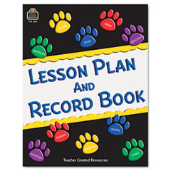 Teacher Created Resources Paw Prints Lesson Plan & Record Book With Monthly Planner, 160 Pages, 8-1/2 x 11 TCR2551
