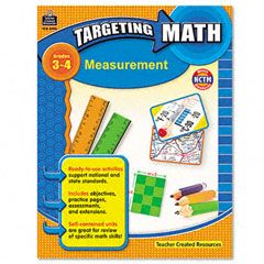 Teacher Created Resources Targeting Math, Measurement, Grades 3-4, 112 Pages TCR8992