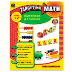Teacher Created Resources Targeting Math, Numeration and Fractions, Grades 1-2, 112 Pages TCR8989