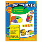 Teacher Created Resources Targeting Math, Numeration and Fractions, Grades 3-4, 112 Pages TCR8993