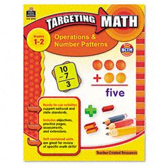 Teacher Created Resources Targeting Math, Operations/Number Patterns, Grades 1-2, 112 Pages TCR8990
