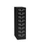 Tennsco 8-Drawer File Cabinet For 3 x 5 & 4 x 6 Cards, 15w x 52h, Black TNNCF846BK