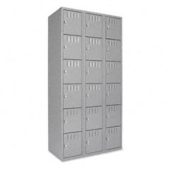 Tennsco Box Compartments, 36w x 18d x 72h, Medium Gray TNNBS6121812CMG