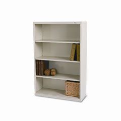 Tennsco Metal Bookcase, 4 Shelves, 34-1/2w x 13-1/2d x 52-1/2h, Putty TNNB53PY