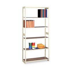 Tennsco Regal Shelving Starter Set, 6 Shelves, 36w x 15d x 76h, Sand TNNRGL1536SSD