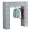 Tennsco Sixteen Box Compartments & Coat Bar, 72w x 18d x 72h, Medium Gray TNNSRS721872AMG