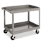 Tennsco Two-Shelf Metal Cart, 2-Shelf, 24w x 36d x 32h, Gray TNNSC2436