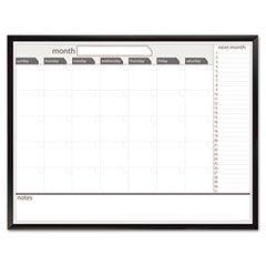 The Board Dudes Magnetic Dry Erase Board, 48 x 36, Black/White Calendar with Black-Painted Frame BDU17346UA1