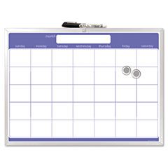 The Board Dudes Magnetic Dry Erase Board, Monthly Planner, 23 x 17, Aluminum Frame BDU44070VA4