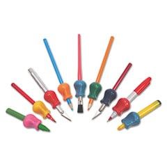 The Pencil Grip, Inc. Pen and Pencil Grip, Assorted, 1 1/2", 12 per Pack TPG11112