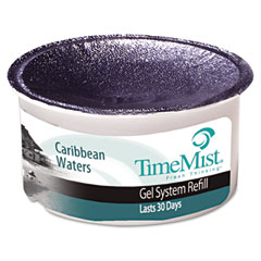 TimeMist Fragrance Cup Refill, Caribbean Waters, 1 oz, Gel, 12 per Carton WTB455724TM