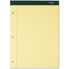 TOPS Double Docket Ruled Pads, Legal Rule, Ltr, Canary, 6 100-Sheet Pads/Pack TOP63387