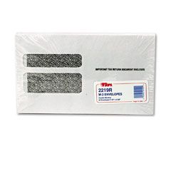 TOPS Double Window Tax Form Envelope/Continuous W-2 Forms,9 1/2x5-5/8,24/Pack TOP2219R