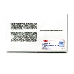 TOPS Double Window Tax Form Envelope for W-2 Laser Forms, 9x5-5/8, 50/Pack TOP2219LR
