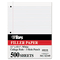 TOPS Mediumweight 16-lb. Filler Ppr, 11 x 8-1/2, College Rule, Bright WE, 500 Shts/Pk TOP62349