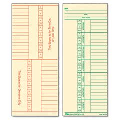 TOPS Time Card for Cincinnati, Named Days, Two-Sided, 3-3/8 x 8-1/4, 500/Box TOP1260