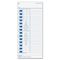 TOPS Time Cards, Weekly, 1-Sided, 4" x 9", White Stock, Blue Print, 100-Count (12443)
