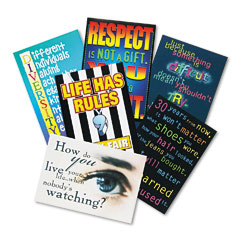 TREND Assorted "Building Character" Themed Motivational Prints, 13 3/8 x 9, 6/Pack TEPTA6682