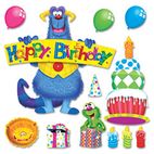 TREND Furry Friends Birthday Fun Bulletin Board Set, 17 1/2" x 25 1/2" TEPT8311