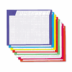 TREND Horizontal Incentive Chart Pack, 28w x 22h, Assorted Colors, 8/Pack TEPT73902