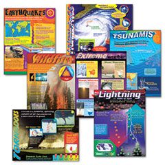 TREND Learning Chart Combo Pack, Weather Extremes, 17w x 22h, 7/Pack TEPT38963