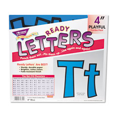 TREND Ready Letters Playful Combo Set, Blue, 4"h, 216/Set TEPT79744