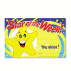 TREND Recognition Awards, Star of the Week!, 8-1/2w x 5-1/2h, 30/Pack TEPT8107