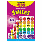 TREND Stinky Stickers Variety Pack, Smiles, 432/Pack TEPT83903