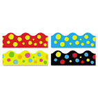 TREND Terrific Trimmers Border, 2 1/4 x 39" Panels, Lotsa Spots, Assorted, 48 Panels TEPT92912