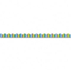 TREND Terrific Trimmers Bright Border, 2 1/4" x 39" Panels, Cool Stripes, 12/Pack TEPT9889