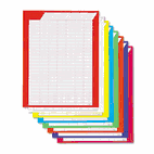 TREND Vertical Incentive Chart Pack, 22w x 28h, 8 Assorted Colors, 8/Pack TEPT73901