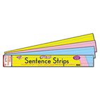 TREND Wipe-Off Sentence Strips, 24 x 3, Blue/Pink, 30/Pack TEPT4002