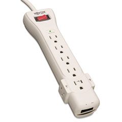 Tripp Lite SUPER6TEL Surge Suppressor, 7 Outlet,RJ11, 12ft Cord, 1270 Joules TRPSUPER6TEL