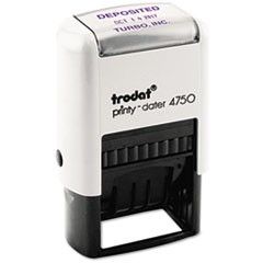 Trodat Custom Dater, Self-Inking, 1 5/8 x 1, Black/Blue/Red USSE4750