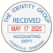 Trodat Self-Inking Custom Dater Stamp, 1 3/4 Inch Diameter, Black/Blue/Red USST5415